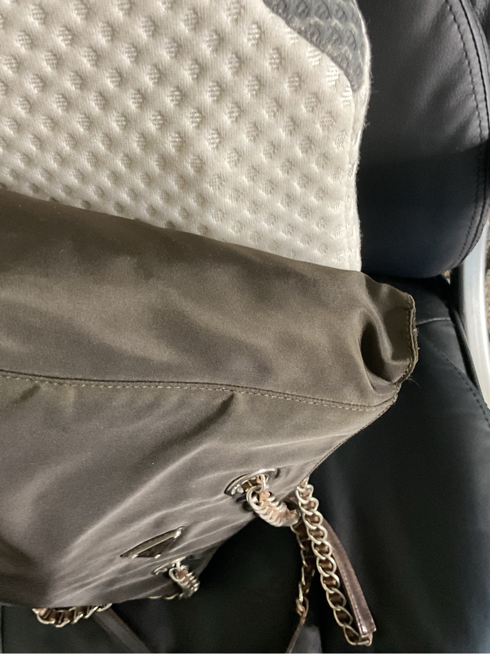 Prada Black Tote with Gold Chain Straps - Picture 13 of 16